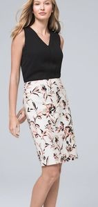 WHBM floral pencil skirt